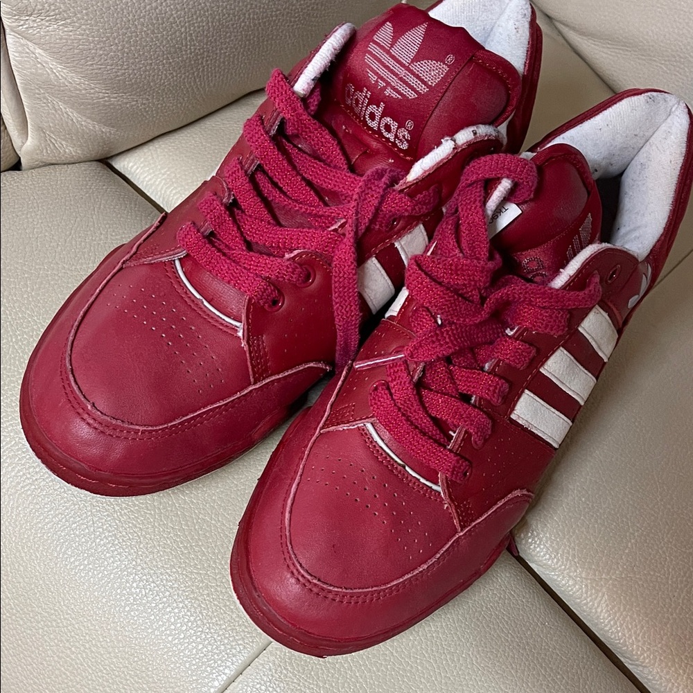 Adidas Men's Hi Tops Bold Red Sneakers